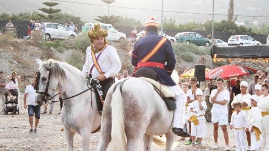 Parlamento en las Fiestas de Moros y Cristianos de La Alquería, en el municipio de Adra